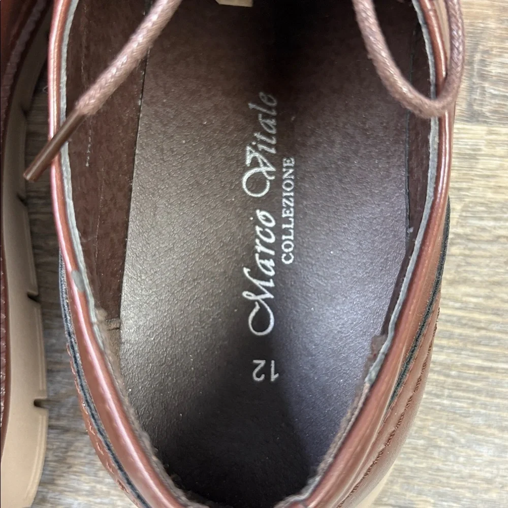👞 Marco Vitale Collezione Men’s Brown Leather Dress Shoes – Size 12